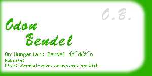 odon bendel business card